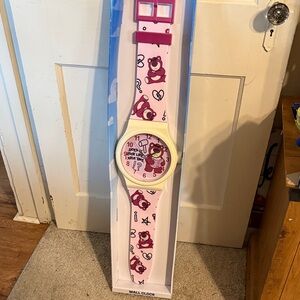 Pixar Toy Story Lotso  Bear-Themed Analog Wall Clock 36 inch tall